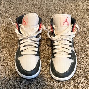 Kids Air Jordan Sneakers - Beige, Crimson Red, Light Brown